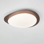 Scandinavian Wood Flush Mount Ceiling Light for Living Room — Halden Lighting
