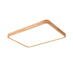 Scandinavian Wood Flush Mount Ceiling Light With Slim Profile — Halden Lighting
