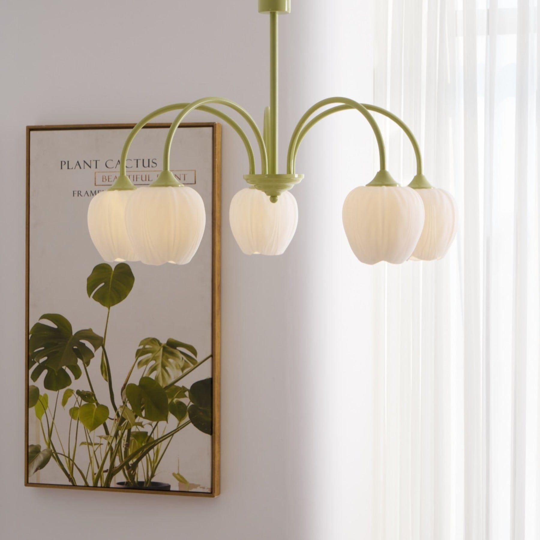 Retro Metal And Glass Chandelier With Included Bulbs For Living Room — Halden Lighting