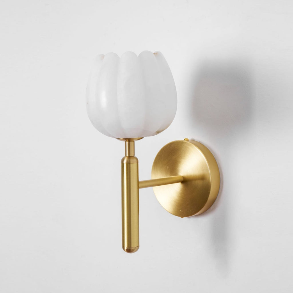 Modern Metal Wall Light With Integrated LED for Living Room — Halden Lighting