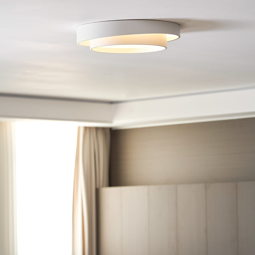 Modern Metal Flush Mount Ceiling Light With Cool Daylight Glow — Halden Lighting