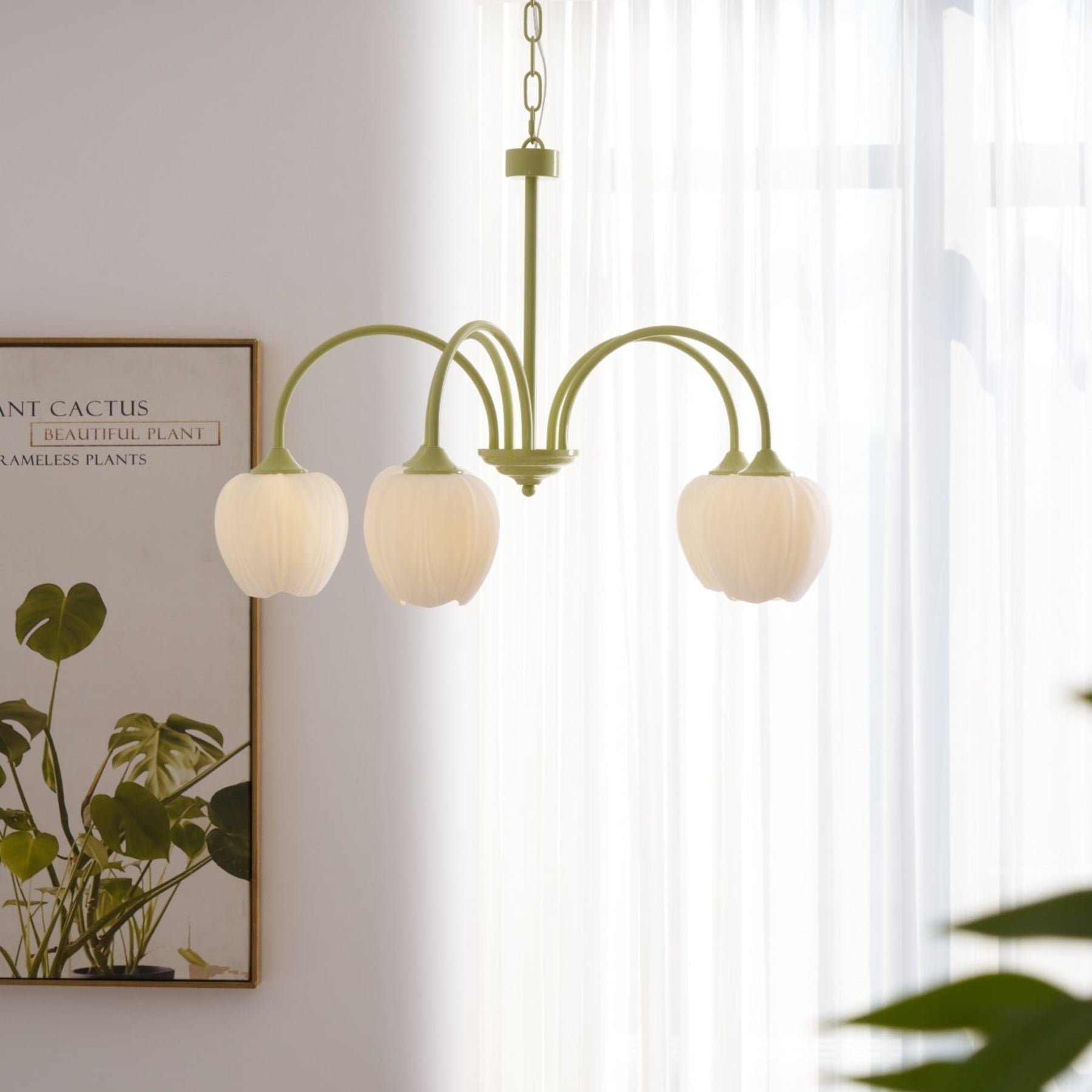 Retro Metal And Glass Chandelier With Included Bulbs For Living Room — Halden Lighting