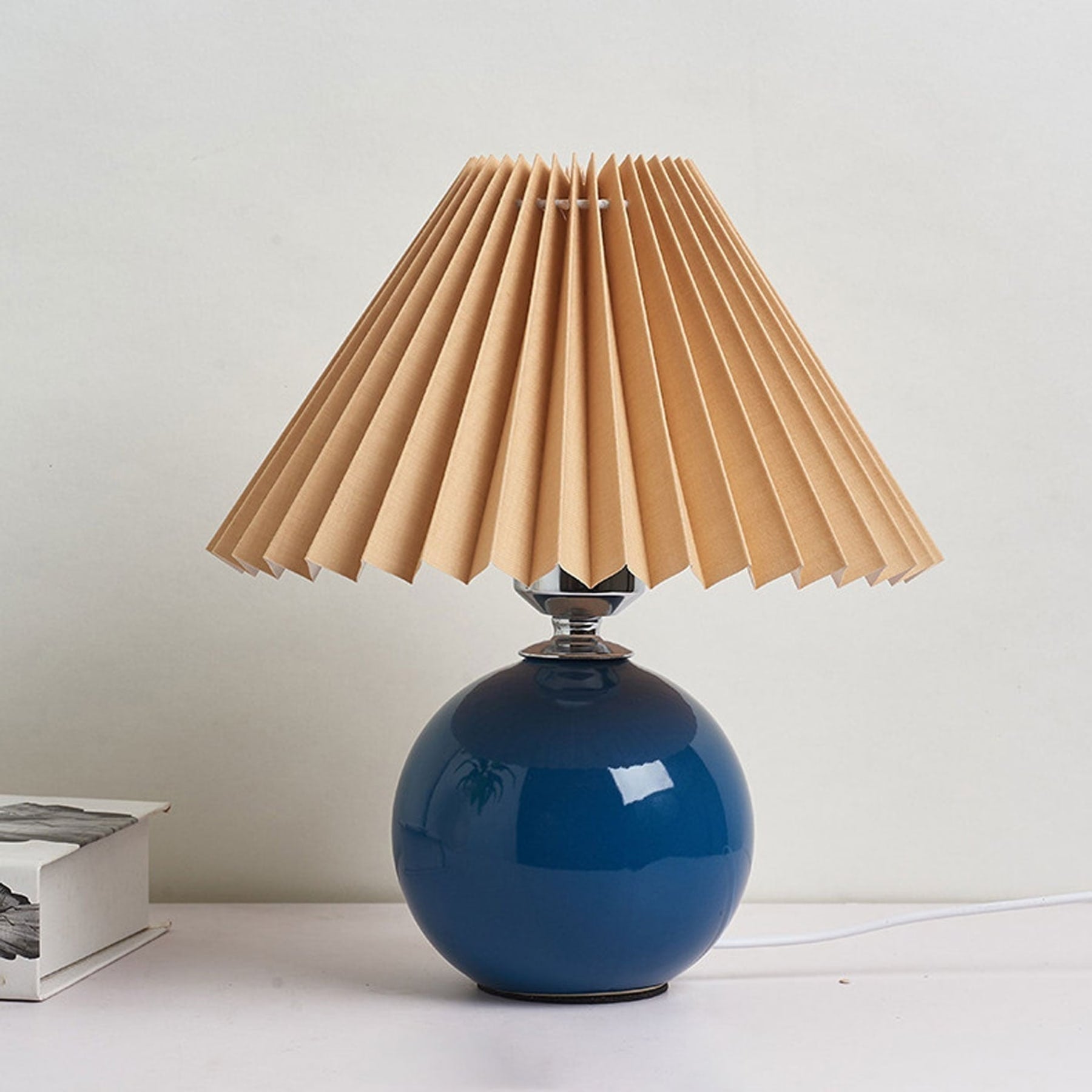 Retro Ceramic Table Lamp With Warm LED Glow — Halden Lighting