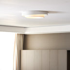 Modern Metal Flush Mount Ceiling Light With Cool Daylight Glow — Halden Lighting