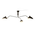 Modern Linear Metal Ceiling Light for Living Room in Black — Halden Lighting