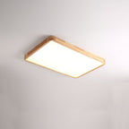 Scandinavian Wood Flush Mount Ceiling Light With Slim Profile — Halden Lighting