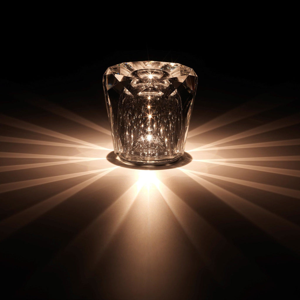 Modern Crystal Table Lamp With Warm LED Glow for Living Room — Halden Lighting