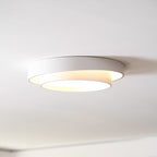Modern Metal Flush Mount Ceiling Light With Cool Daylight Glow — Halden Lighting