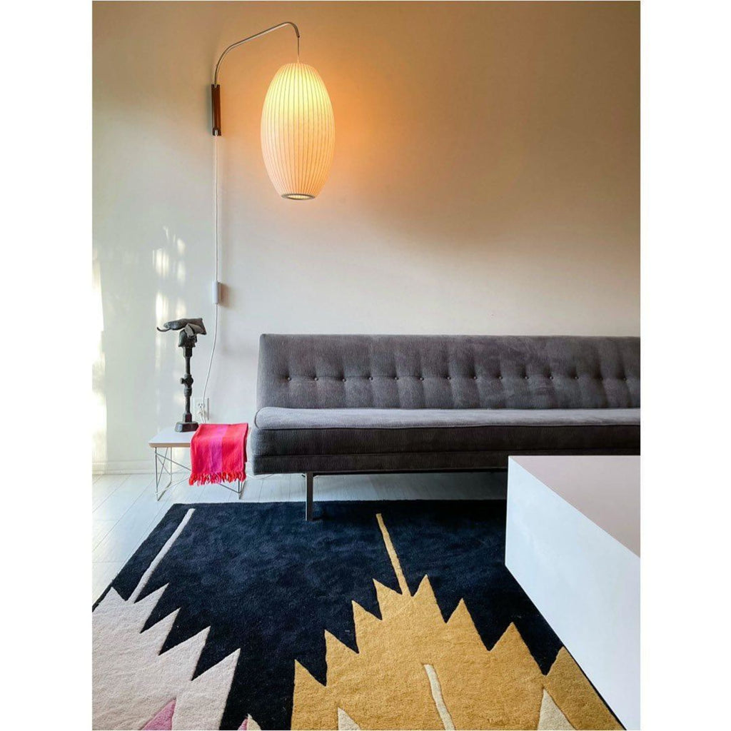 Retro Silk and Walnut Wall Light With Warm LED Glow — Halden Lighting