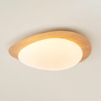 Scandinavian Wood Flush Mount Ceiling Light for Living Room — Halden Lighting