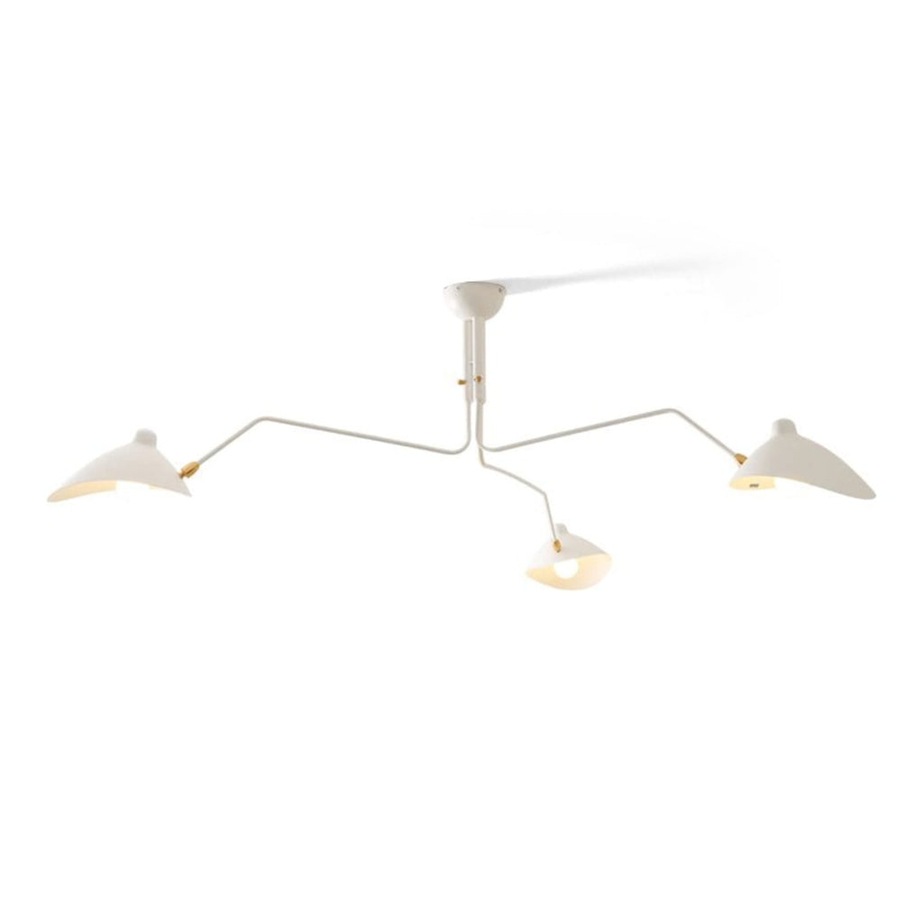 Modern Linear Metal Ceiling Light for Living Room in White — Halden Lighting