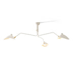 Modern Linear Metal Ceiling Light for Living Room in White — Halden Lighting