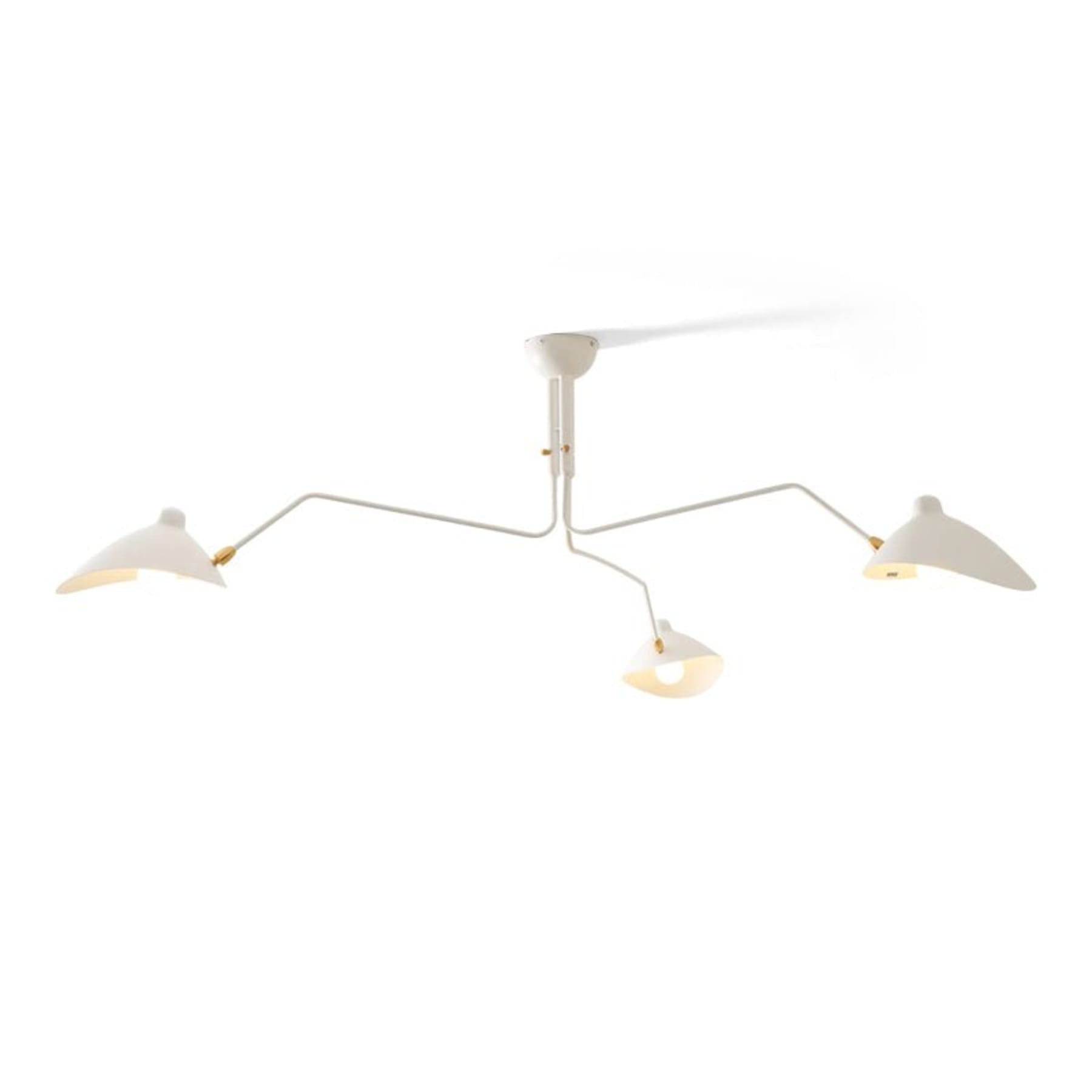 Modern Linear Metal Ceiling Light for Living Room in White — Halden Lighting