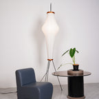 Modern Rice Paper Floor Lamp for Living Room and Bedroom — Halden Lighting
