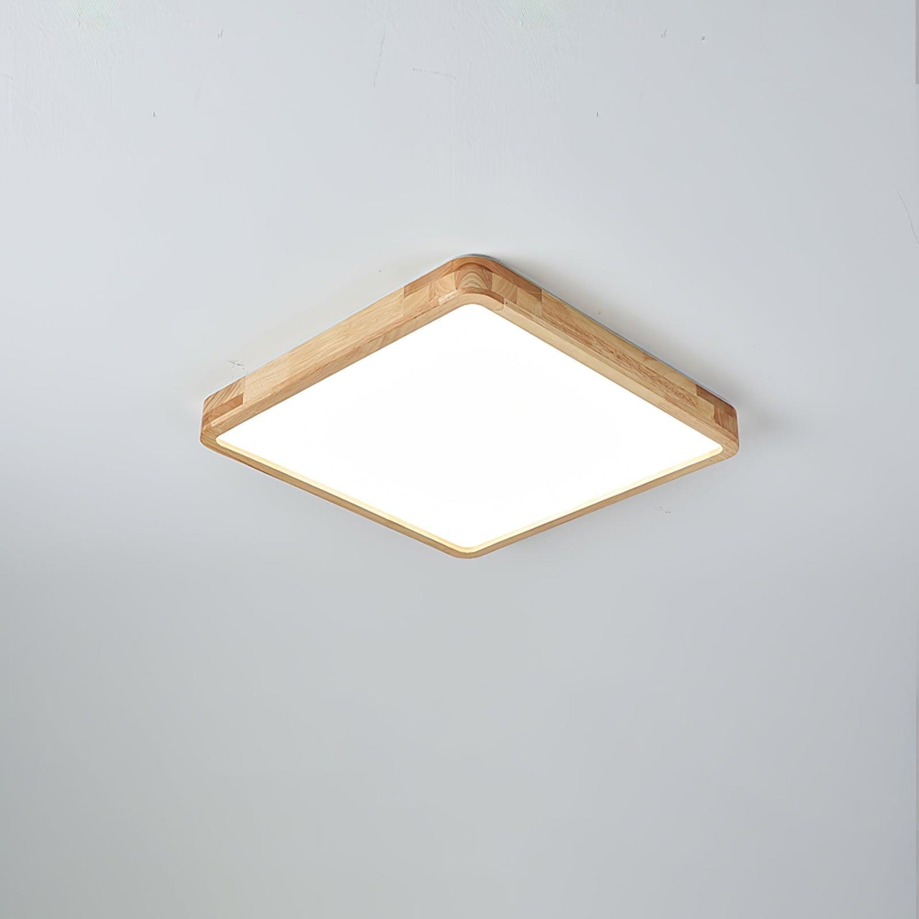 Scandinavian Wood Flush Mount Ceiling Light With Slim Profile — Halden Lighting
