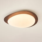 Scandinavian Wood Flush Mount Ceiling Light for Living Room — Halden Lighting