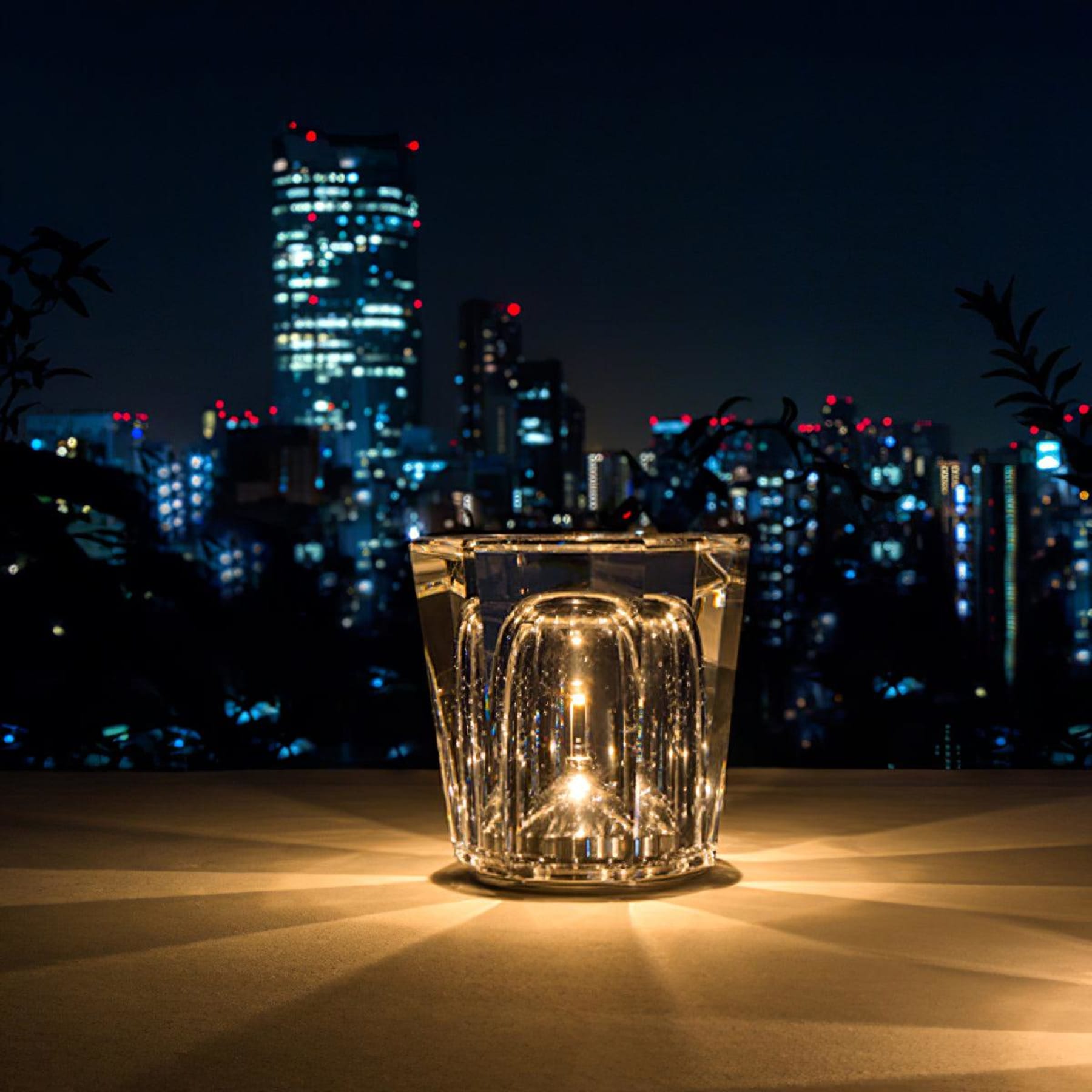 Modern Crystal Table Lamp With Warm LED Glow for Living Room — Halden Lighting
