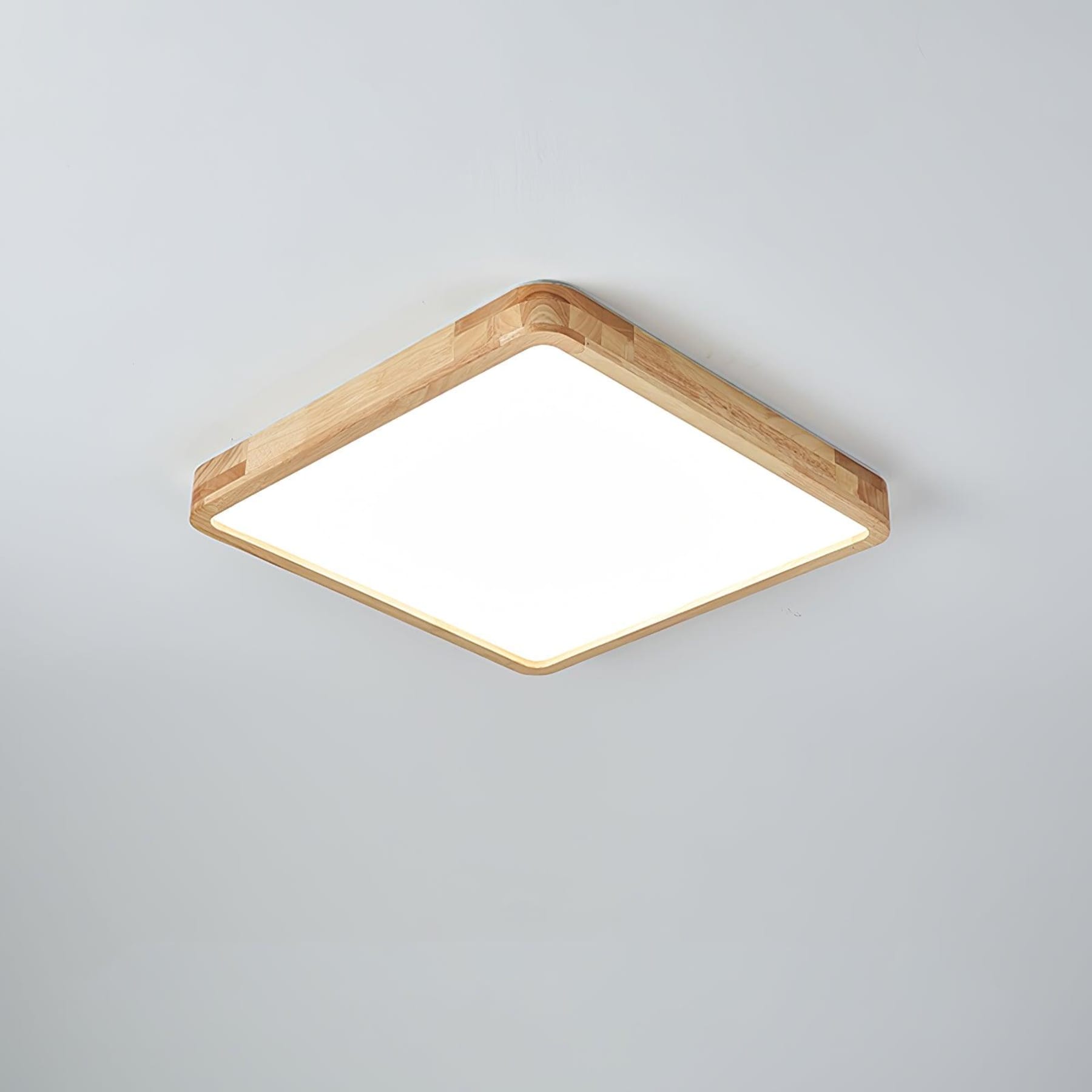Scandinavian Wood Flush Mount Ceiling Light With Slim Profile — Halden Lighting