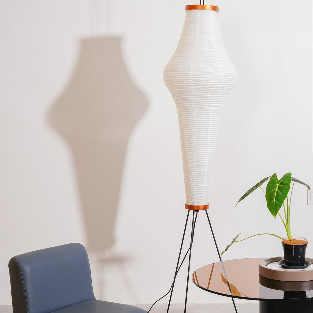 Modern Rice Paper Floor Lamp for Living Room and Bedroom — Halden Lighting
