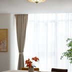 Traditional Brass Flush Mount Ceiling Light With Cool Daylight Glow — Halden Lighting