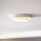 Modern Metal Flush Mount Ceiling Light With Cool Daylight Glow — Halden Lighting