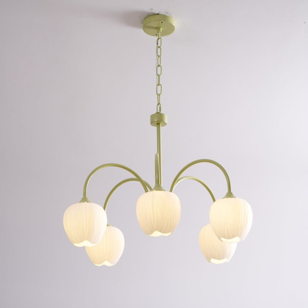 Retro Metal And Glass Chandelier With Included Bulbs For Living Room — Halden Lighting