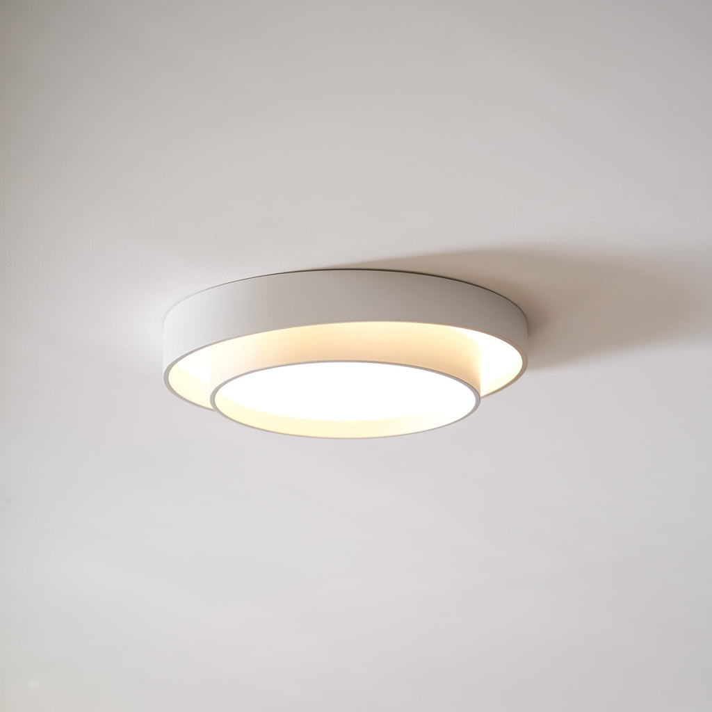 Modern Metal Flush Mount Ceiling Light With Cool Daylight Glow — Halden Lighting