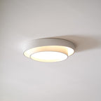Modern Metal Flush Mount Ceiling Light With Cool Daylight Glow — Halden Lighting