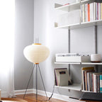 Modern Rice Paper Floor Lamp for Living Room and Bedroom — Halden Lighting