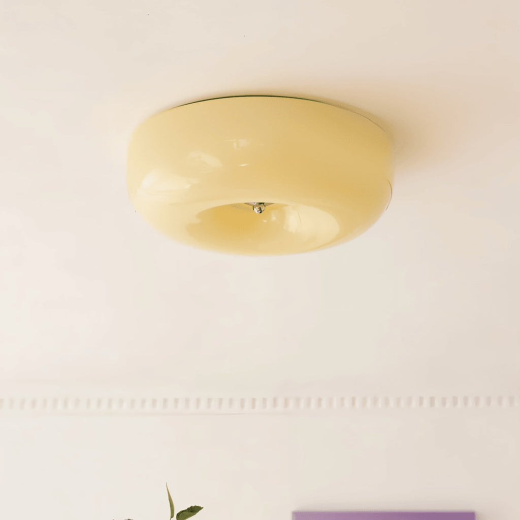 Modern Glass Flush Mount Ceiling Light for Living Room — Halden Lighting