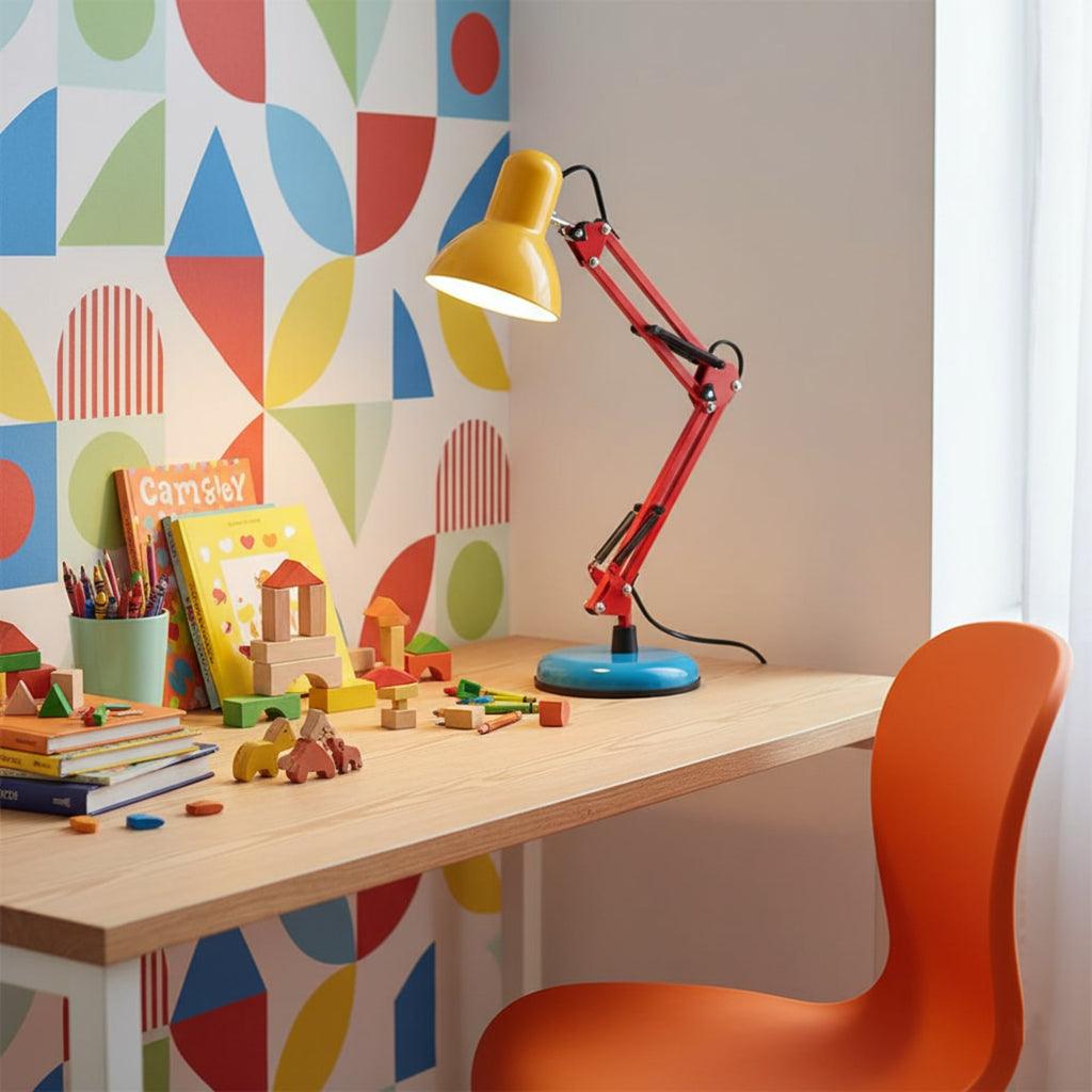 Modern Metal Table Lamp With Bulb Included for Home Office — Halden Lighting