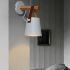 Modern Wood Wall Light With Warm LED Glow for Living Room — Halden Lighting