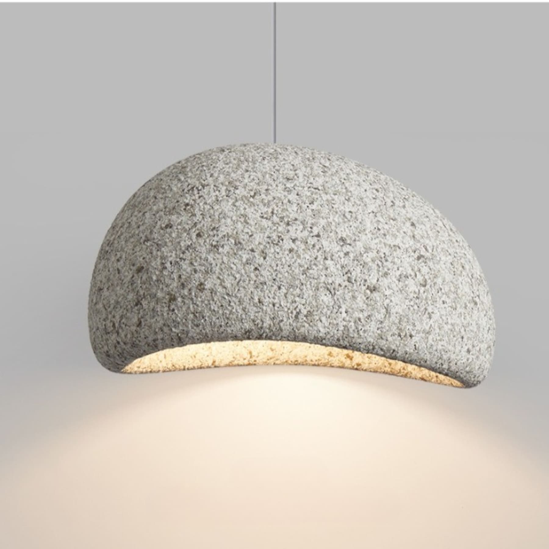 Modern Stone Pendant Light With Matte Finish for Living Room — Halden Lighting