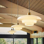 Modern Glass Pendant Light With Warm LED Glow for Dining Room — Halden Lighting