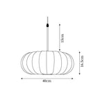 Modern Fabric Pendant Light for Living and Dining Rooms — Halden Lighting