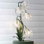Retro Glass Table Lamp With Warm LED Glow — Halden Lighting