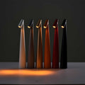 Modern Rechargeable Table Lamp With Tri-Colour Lighting in Brown — Halden Lighting