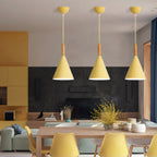 Scandinavian Wood Pendant Light With Warm Tri-Colour Glow — Halden Lighting