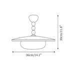 Modern Wood Semi-Flush Ceiling Light With Marble-Effect Glass — Halden Lighting