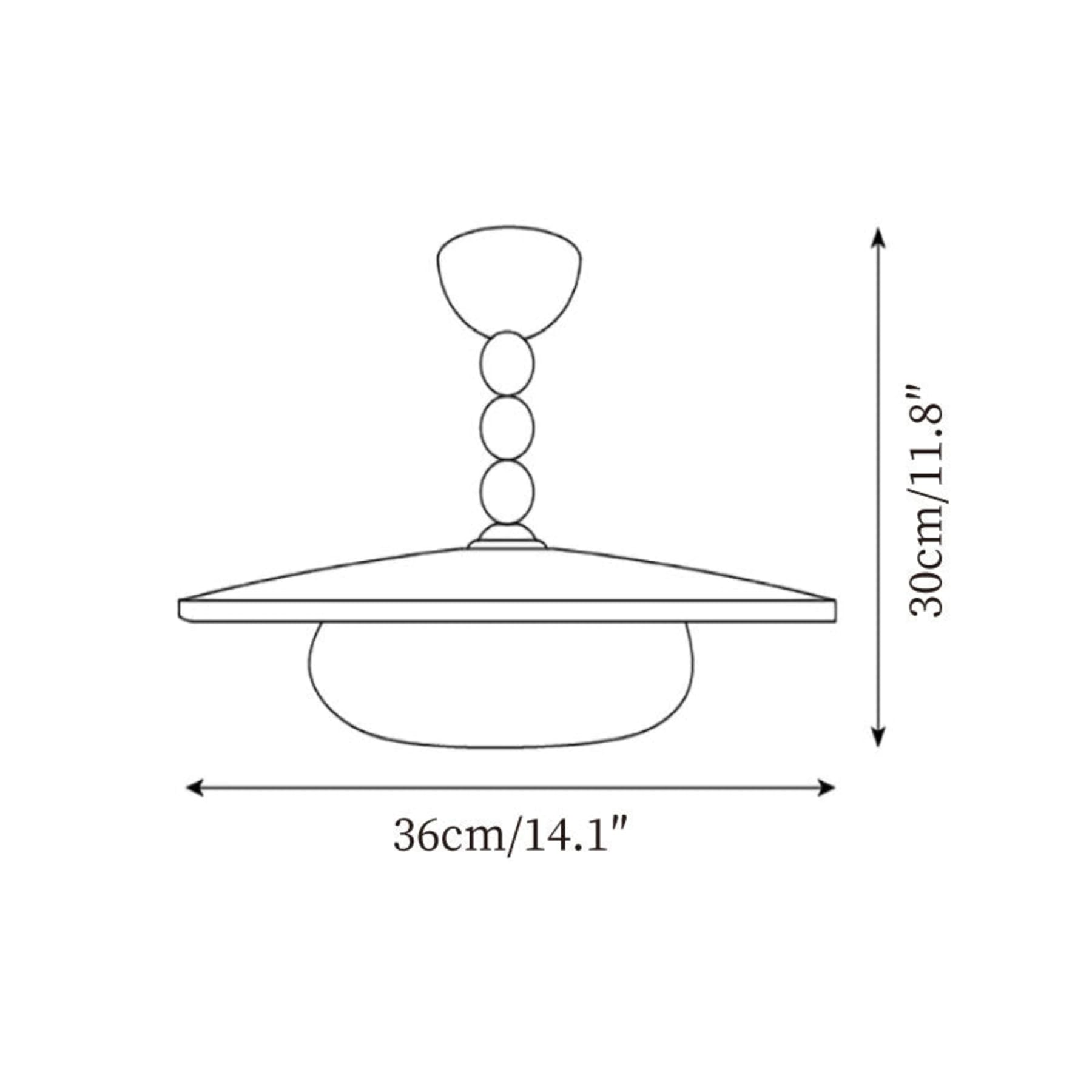 Modern Wood Semi-Flush Ceiling Light With Marble-Effect Glass — Halden Lighting