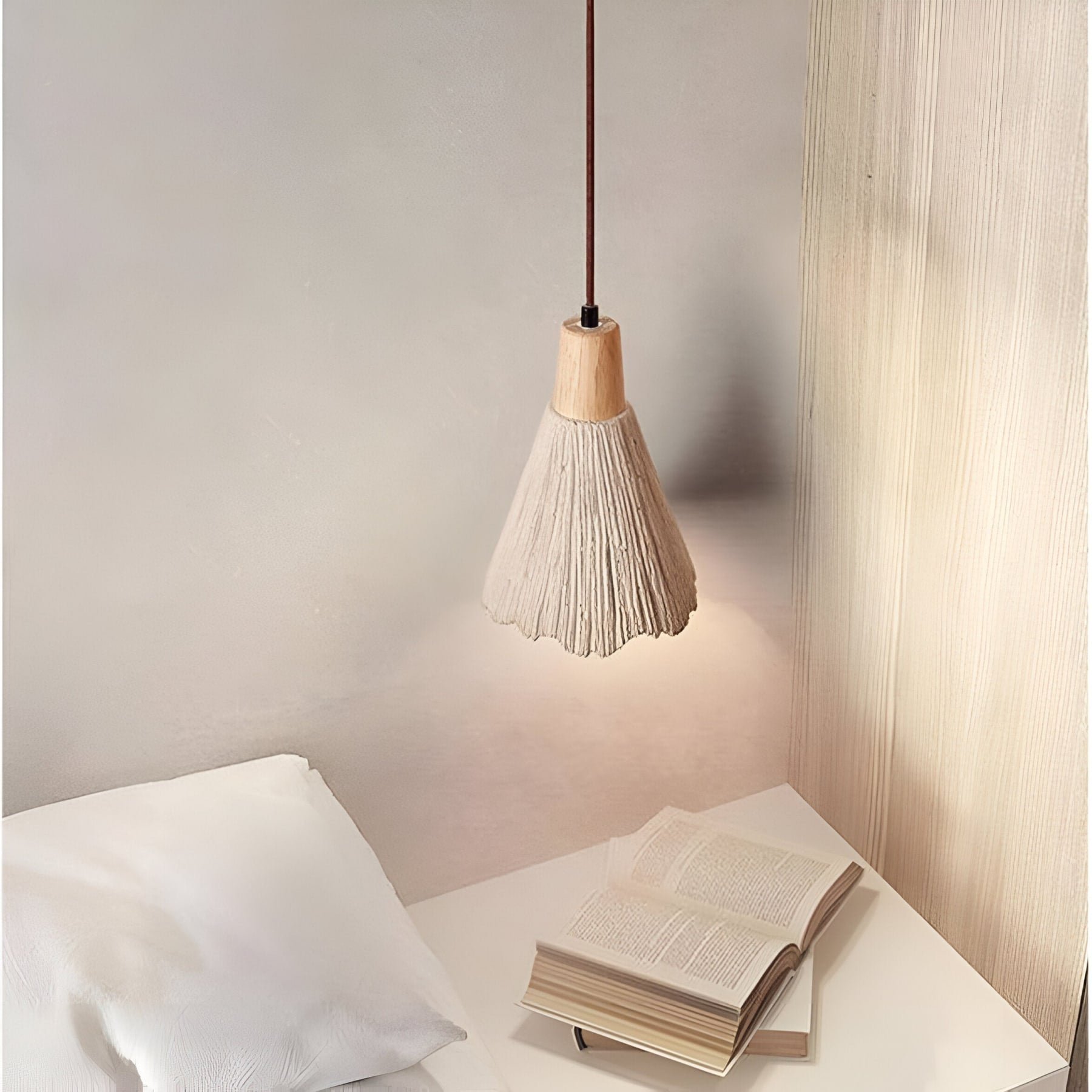 Modern Concrete Pendant Light With Warm LED Glow — Halden Lighting