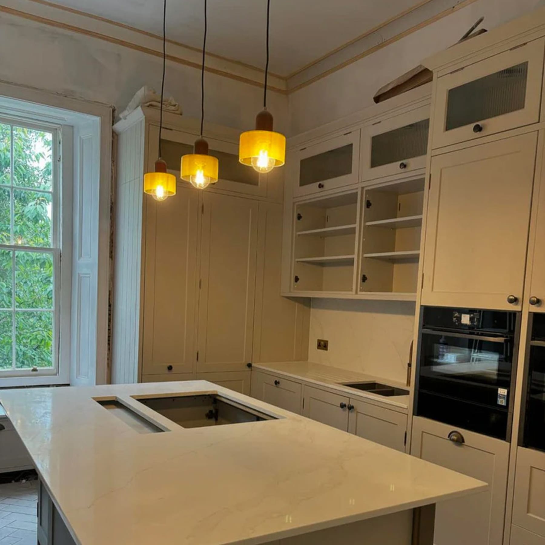 Modern Glass Pendant Light for Kitchen and Dining Room — Halden Lighting