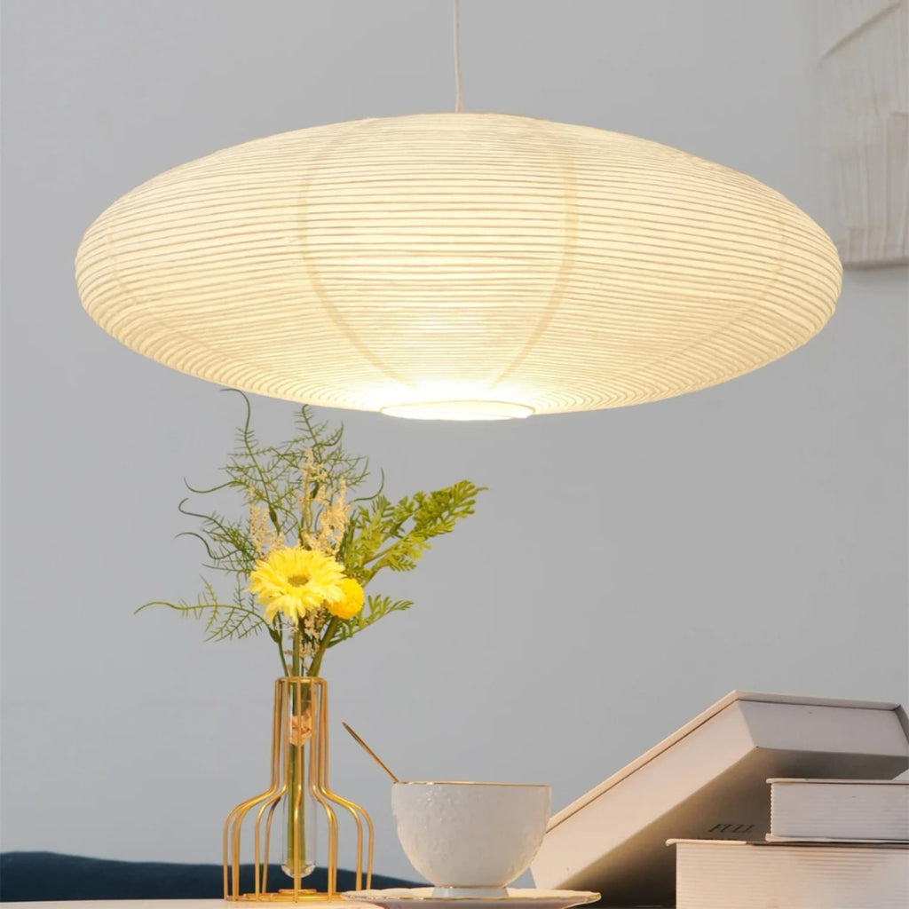Scandinavian Paper Pendant Light With Warm LED Glow — Halden Lighting