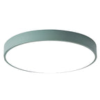 Modern Metal Flush Mount Ceiling Light With Stepless Dimming in Green — Halden Lighting