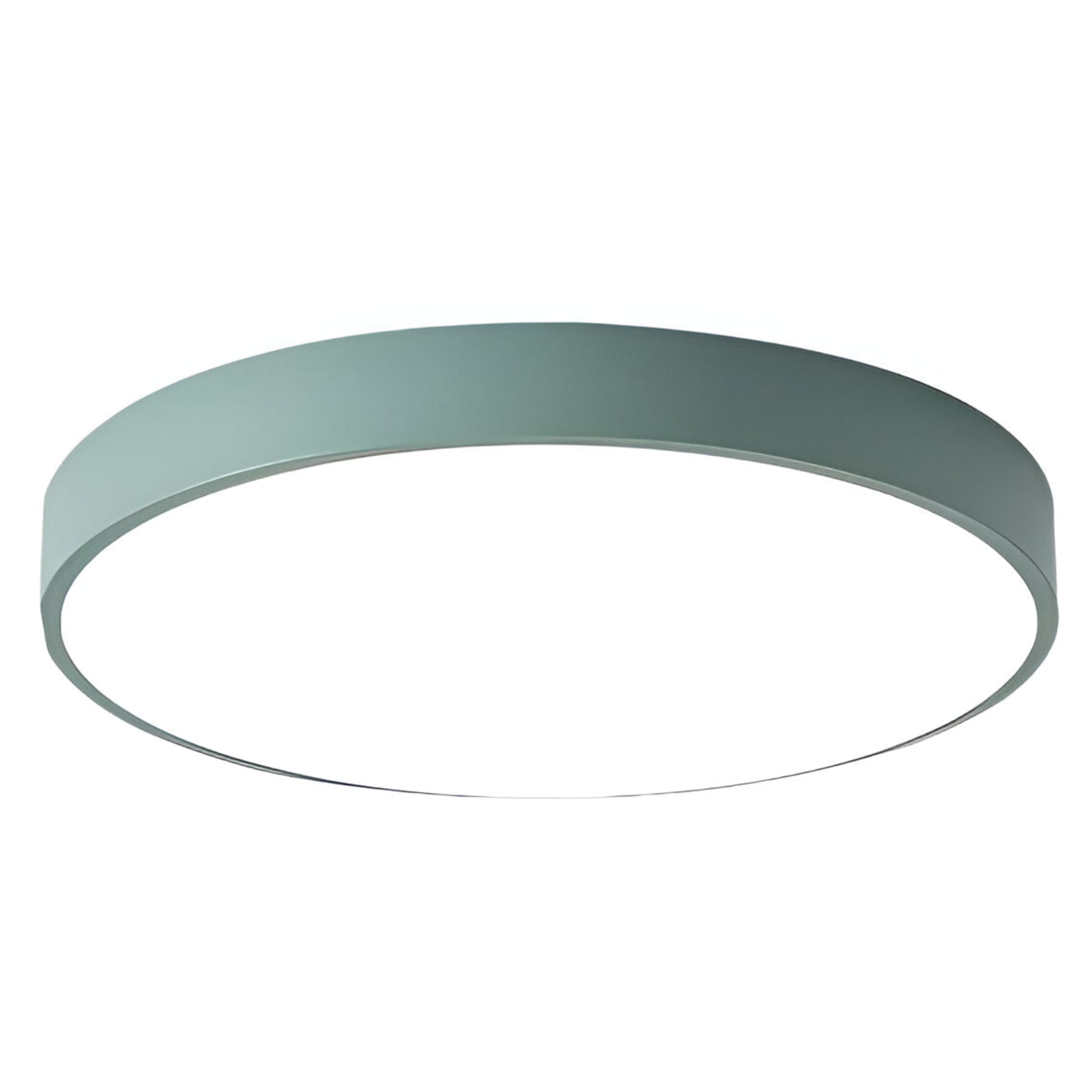 Modern Metal Flush Mount Ceiling Light With Stepless Dimming in Green — Halden Lighting