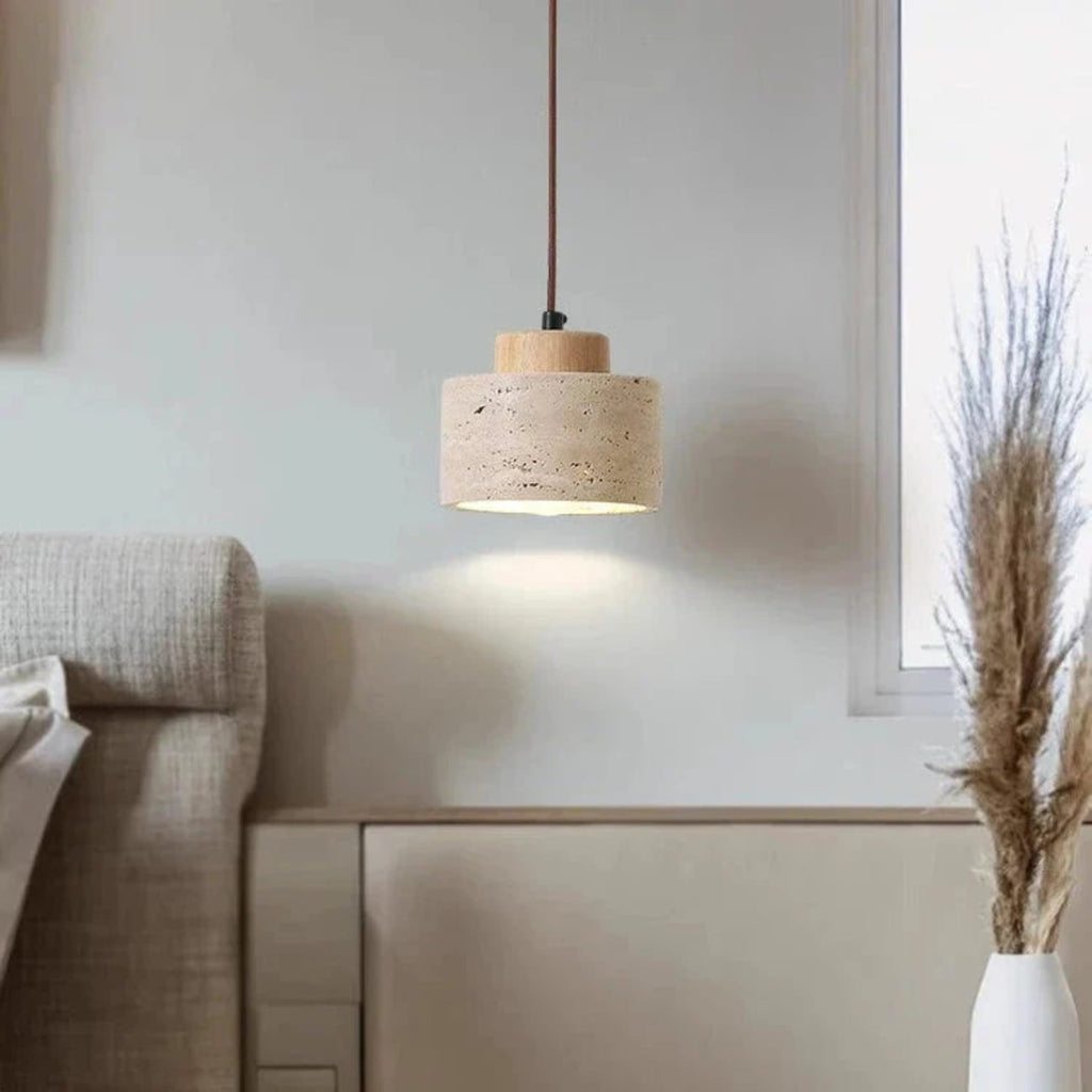 Modern Concrete Pendant Light With Tri-Colour LED Glow — Halden Lighting