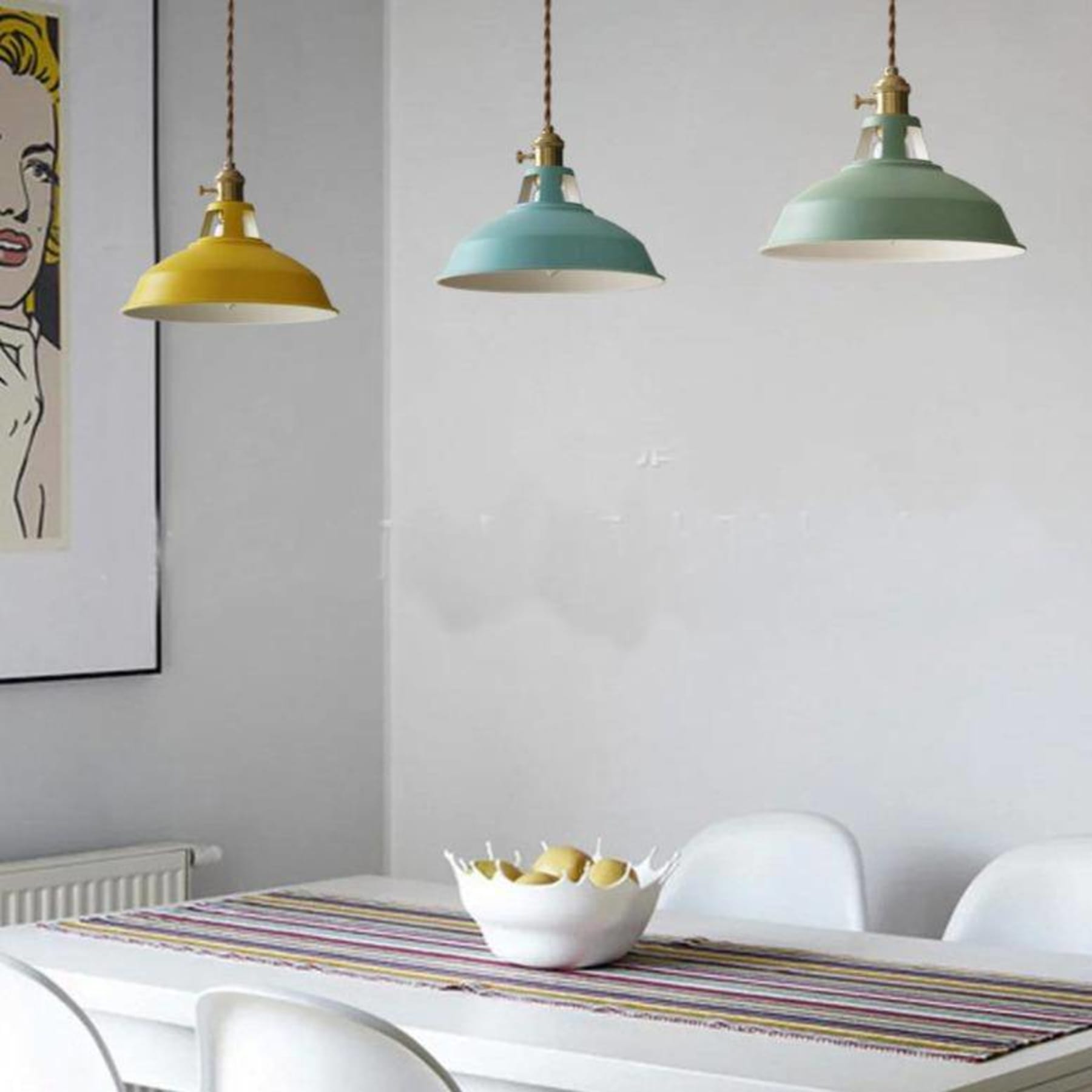Vintage Metal Pendant Light With Warm LED Glow — Halden Lighting