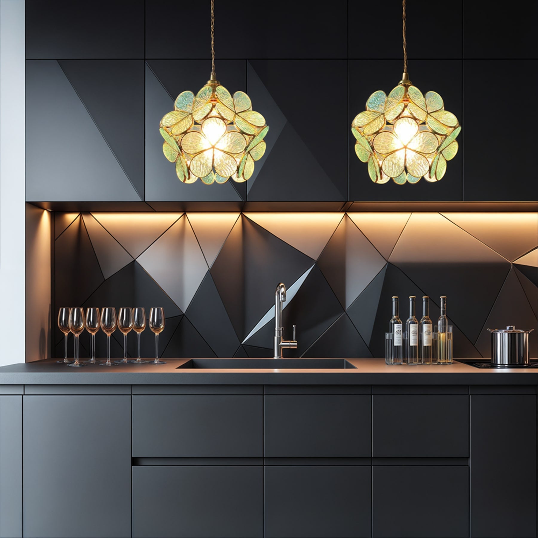 Modern Glass Pendant Light With Warm LED Glow — Halden Lighting