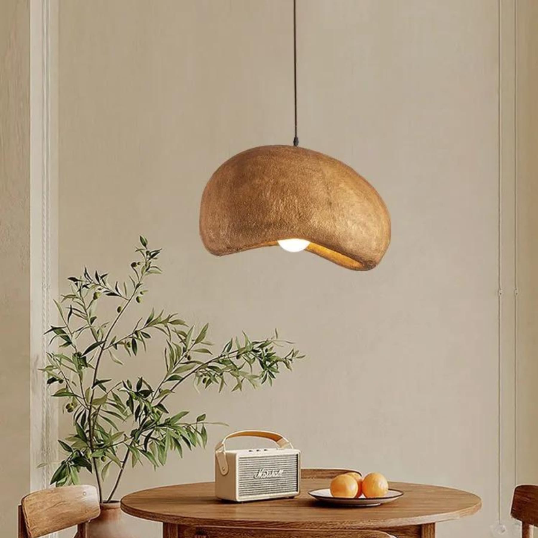 Modern Matte Resin Pendant Light for Living Room — Halden Lighting