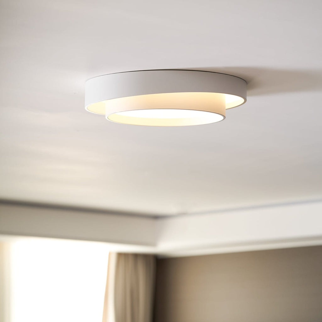 Modern Metal Flush Mount Ceiling Light With Cool Daylight Glow — Halden Lighting